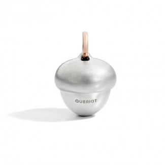 Acorn Shaped Rattle Queriot pendant silver and gold - F13A03RGHI