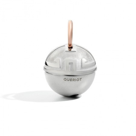 Tibetische Kugel Rattle Queriot Anhänger Silber und Gold - F13A03RCIN