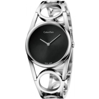 Women's watch Calvin Klein Round bangle black dial - K5U2M141