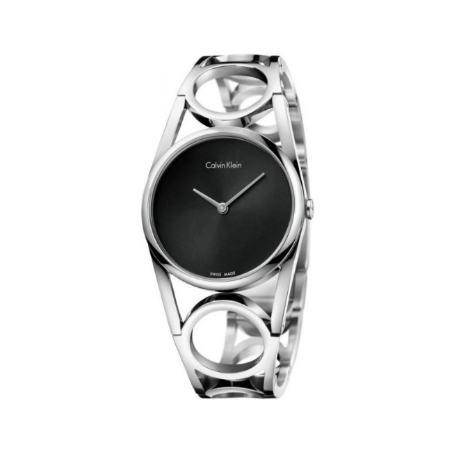 Women's watch Calvin Klein Round bangle black dial - K5U2M141