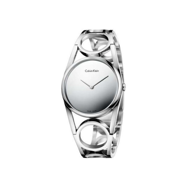 Calvin Klein Womens Runde Silber Armreif-K5U2M146