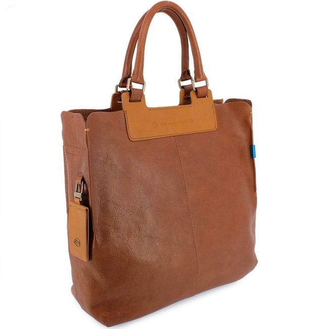  Borsa donna shopper Piqaudro Nucleus cuoio- CA3065S65/MVE