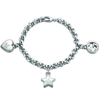 Bracciale charms G Gucci e stella argento - YBA356212001017