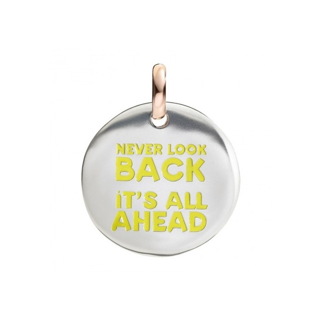 Large silver coin Never Look Back Civita by Queriot