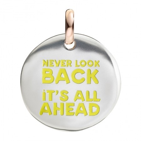 Large silver coin Never Look Back Civita by Queriot