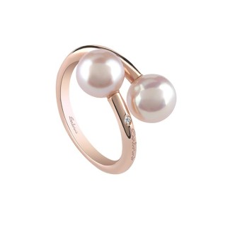 Perle Rosa gold Ring Contrariè Salvini Pin Up und glänzend