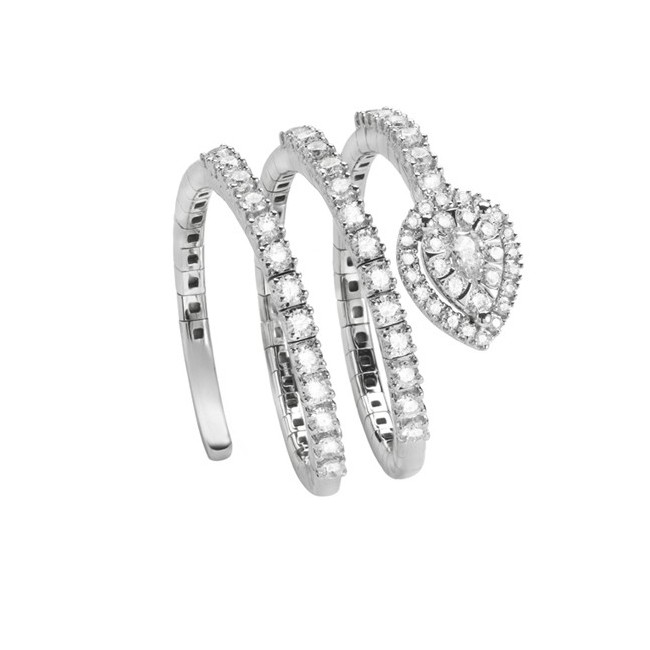 Salvini ring Precious Loop collection medium size in gold with diamonds