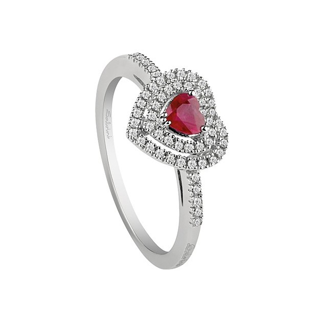 Salvini Ring my Heart to heart collection with ruby and diamonds