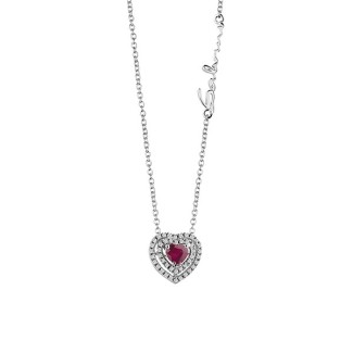 Collana Salvini My Heart con rubino a cuore e brillanti