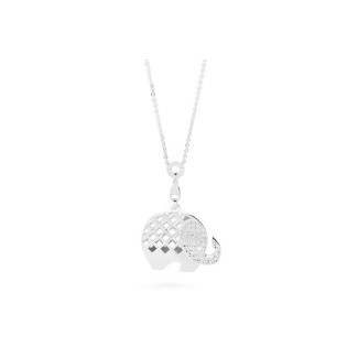Silver necklace with elephant pendant