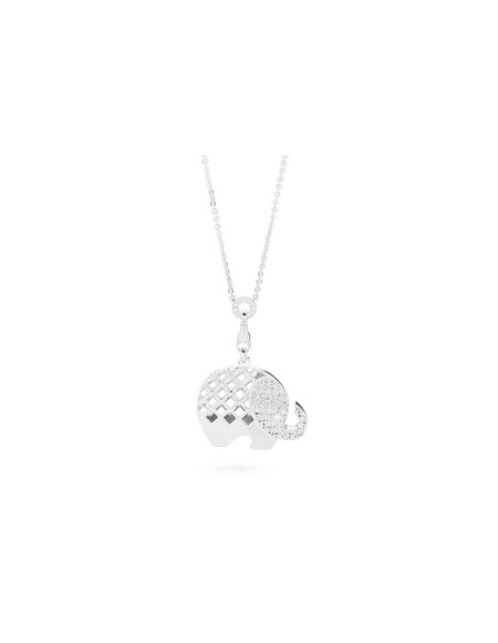 Collana in Argento Rosato con pendente elefante