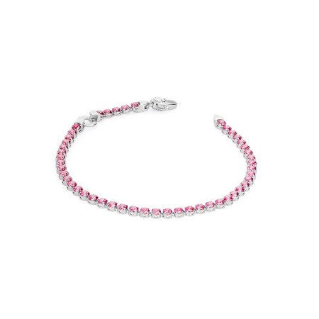 Rosato bracciale Tennis rosso con zirconi