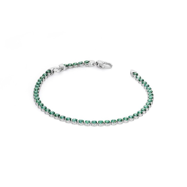 Rosa grün Tennis Armband mit Zirkonia