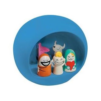 Alessi Krippe mit Hütte und Figuren