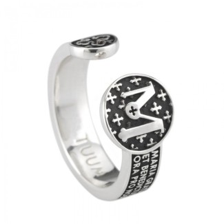 Ring TUUM Infinituum Mater bronziert Silber