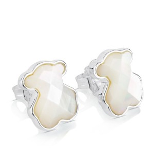 Raccoon earrings silver and mother of Pearl Nacars Tous