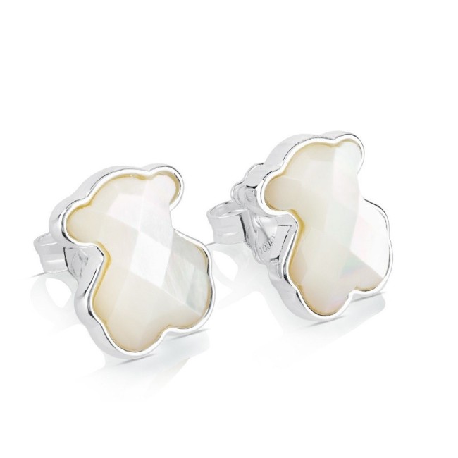 Raccoon earrings silver and mother of Pearl Nacars Tous