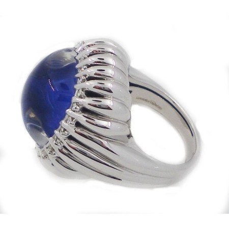 Blaue Quarz und Diamantring Leidenschaft Giorgio Visconti