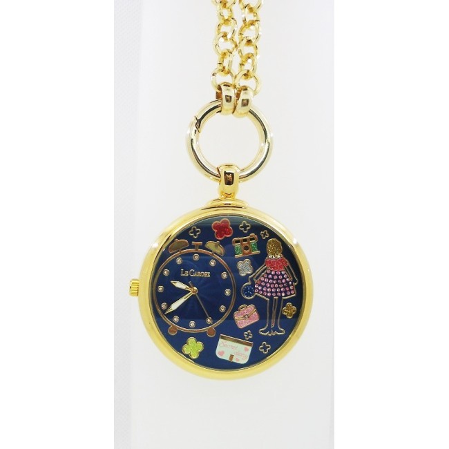 Halskette Uhr die Carose Zeit Zwiebeln Cu-Blue