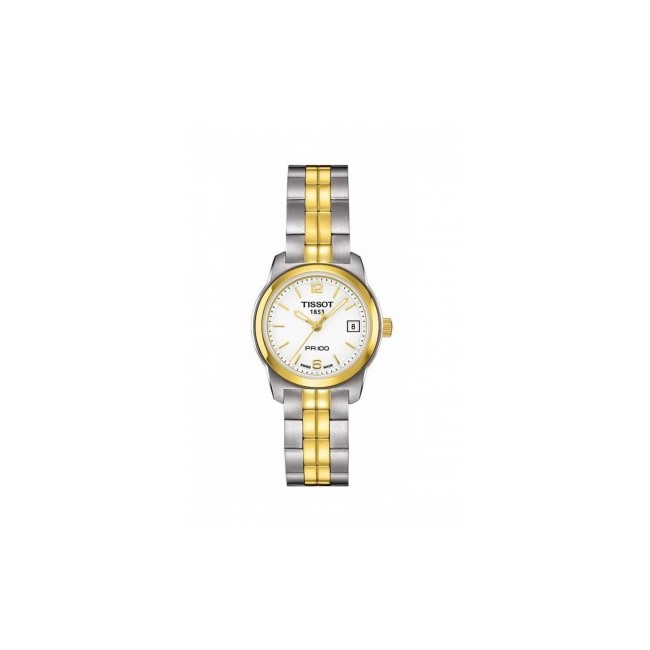 Orologio Tissot PR100 Quartz Lady acciao dorato - T0492102201700
