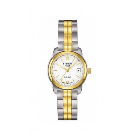 Tissot watch PR100 Quartz Lady Golden steel-T0492102201700