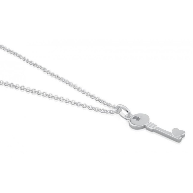 Collana chiave pendente piccola Tous argento