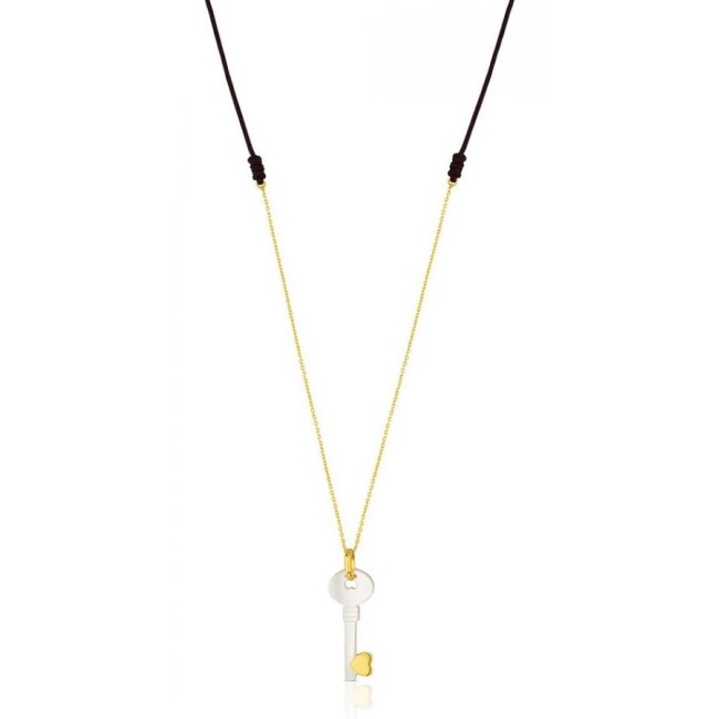 Necklace mother of Pearl and gold key pendant Tous