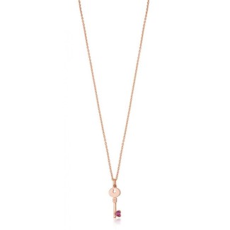 Gilded Rosé silver necklace key pendant Tous 2