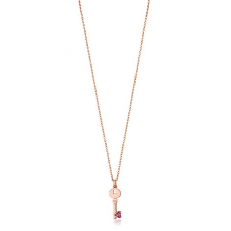 Collana in argento dorato rosè chiave pendente Tous