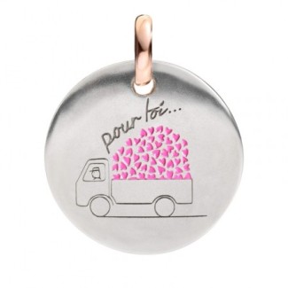 Silver coin grande Pour toi Civita by Queriot