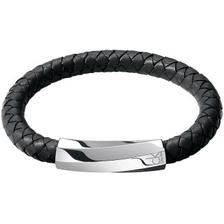 bracciale uomo Calvin Klein pelle e acciaio - KJ2BBB09010M