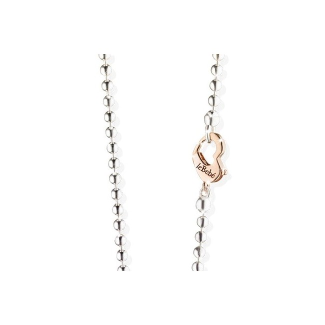 Heart chain necklace in silver and gold The Baby-SNMA001