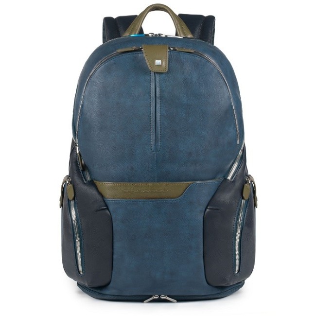 Blue leather backpack Coleos Piquadro-CA2943OS02/blue
