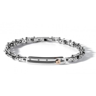 Bracciale Comete Uomo in acciaio e PVD rosè linea Cambio
