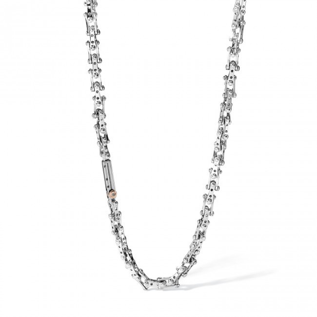 Men's stainless steel and PVD rose Comete Exchange line