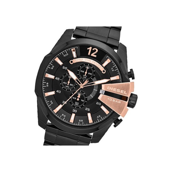 Diesel watch model Mega Chief Black and rosé-DZ4309