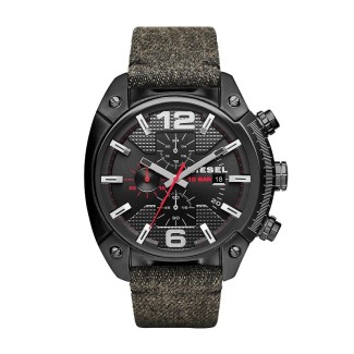 Orologio uomo Diesel Overflow tessuto e pelle - DZ4373