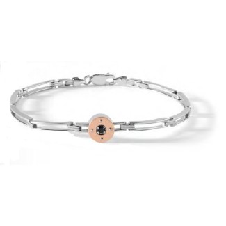 Bracciale Comete Uomo in argento e PVD rosè linea Ray
