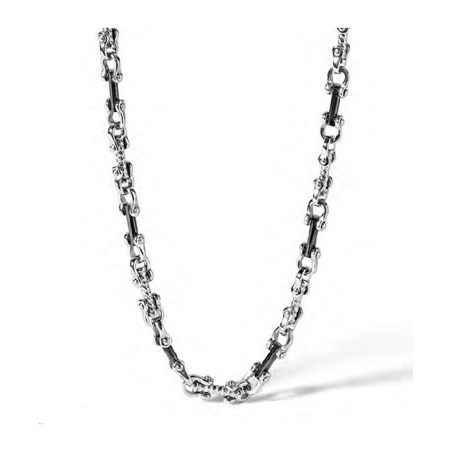 Men's stainless steel and black PVD Comete line Zeffiro