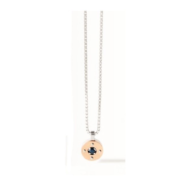 Comete Man in silver and rosé PVD line Ray