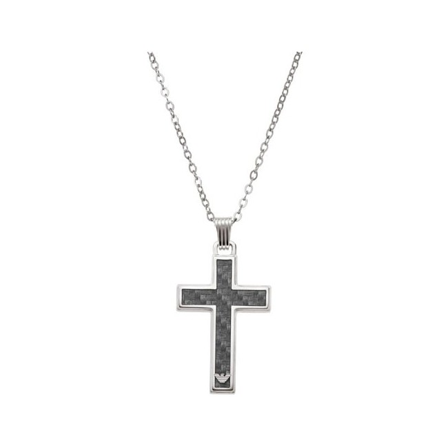 Edelstahl Halskette Kreuz Anhänger, Armani-EGS1705040