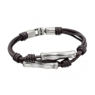 Leder und Metall Armband ein Bummer de50 Knoten