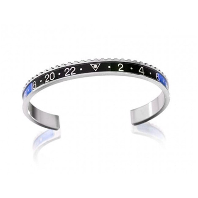 Stahlblau und weißen Armband Tacho