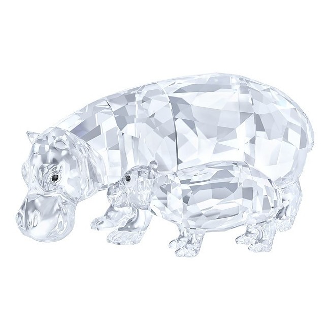 Mama und Baby Flusspferde in Swarovski Kristall-5.135.920