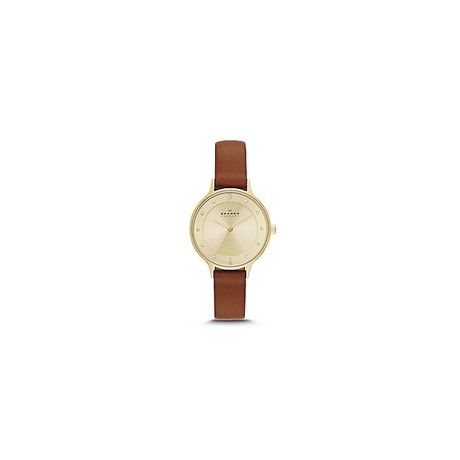 Orologio donna Skagen Anita dorato pelle - SKW2147