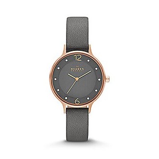 Skagen SKW2267 watch rose gray leather-Anita