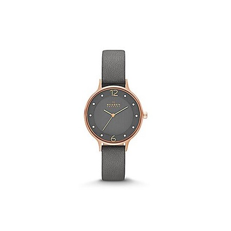 Skagen SKW2267 Uhr stieg grau Leder-Anita