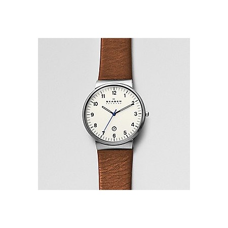 Herren Skagen Ancher Leder Kamel-SKW6082