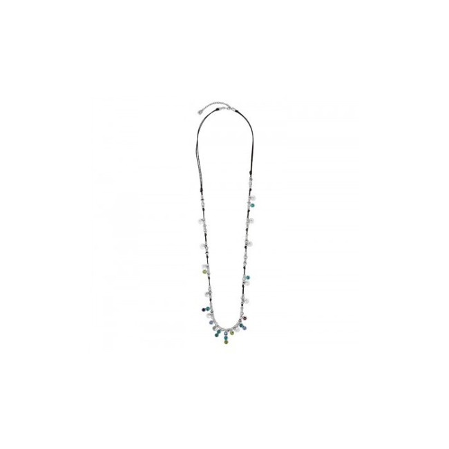 Metal and glass necklace multicolor de50 Indo One