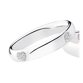 White Gold Woman's wedding ring L2889DB dimananti hearts-Parker